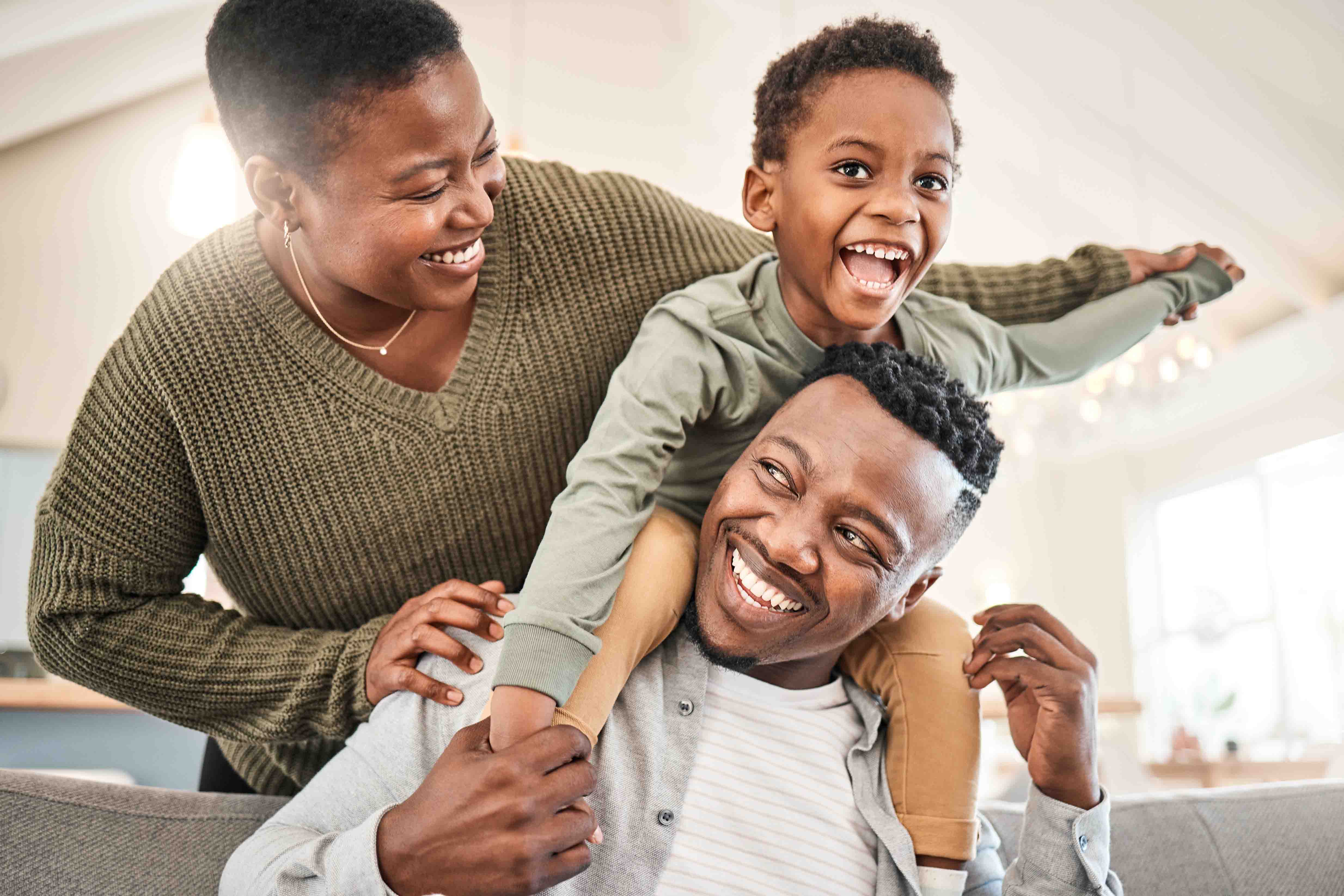 image of family happy in home